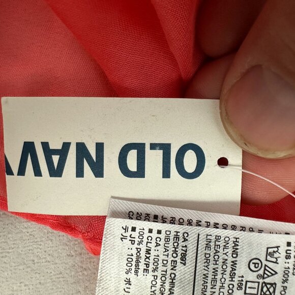 Old Navy Womens Coral Tassel Scarf Recycled Polyester One Size - Picture 4 of 5